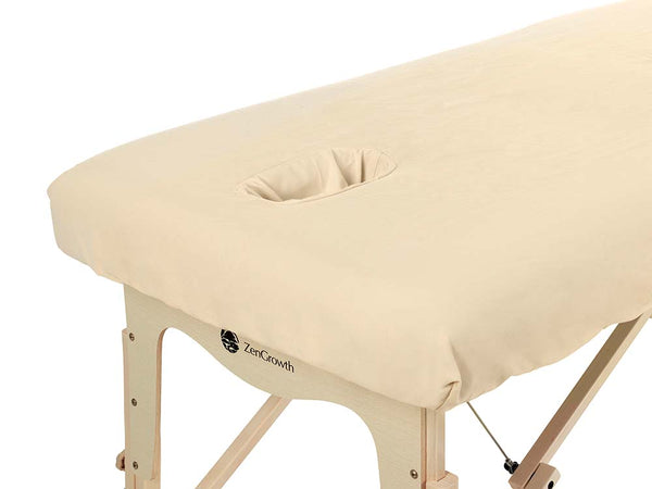 Housse en microfibre avec trou visage Beige